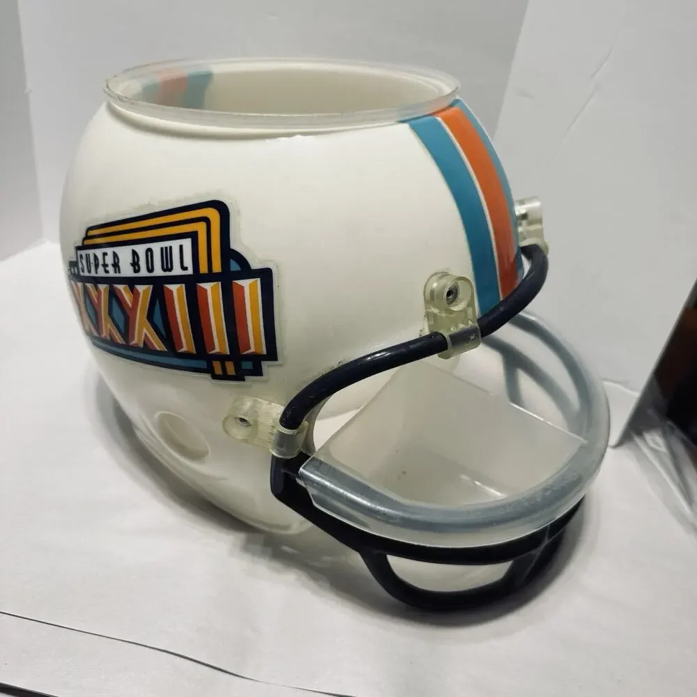 Miami Dolphins Football Helmet Chips & Dip Snack Super Bowl Party XXXIII Vintage